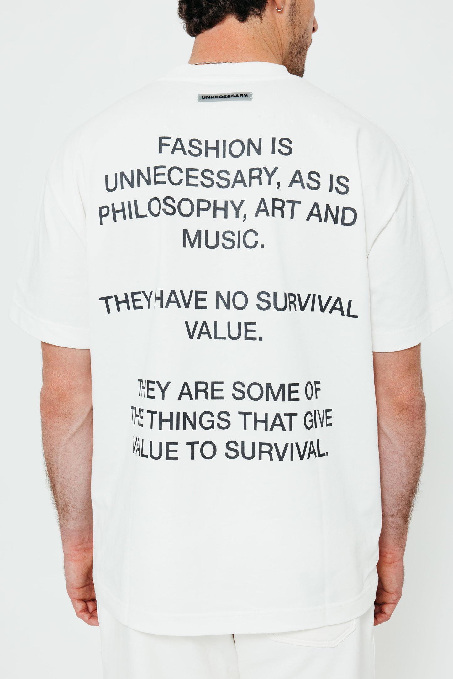 UNNECESSARY Survival T-Shirt | Bone White