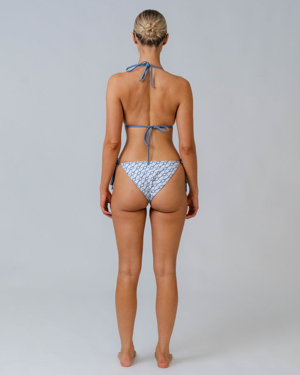 Reversible Y. Print Tie Side Bottom - Storm Blue