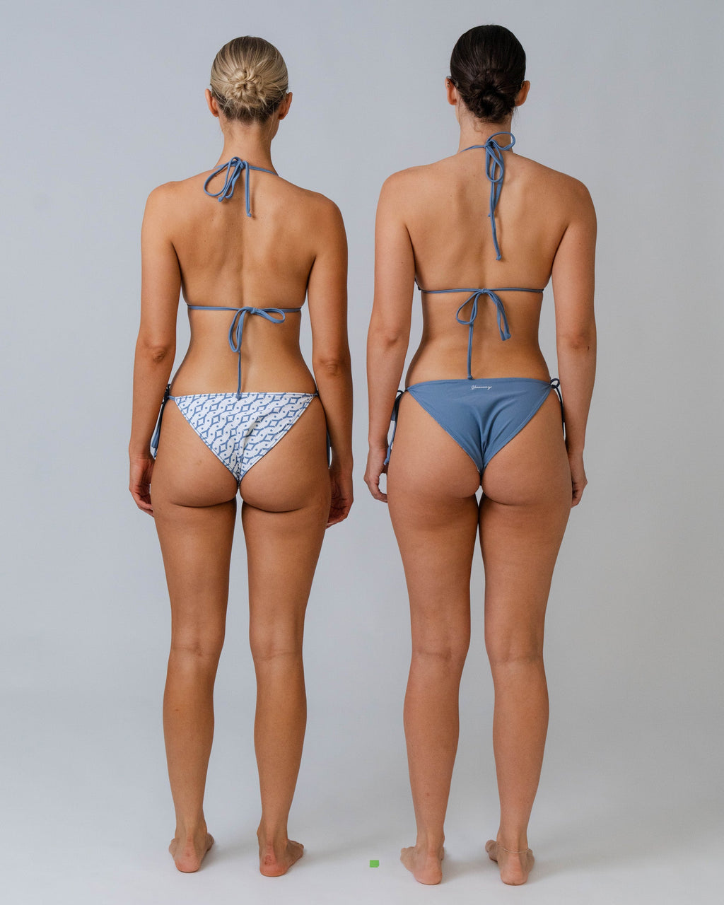 Reversible Y. Print Tie Side Bottom - Storm Blue