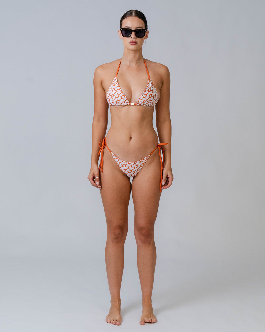 Reversible Y. Print Tie Side Bottom - Burnt Orange