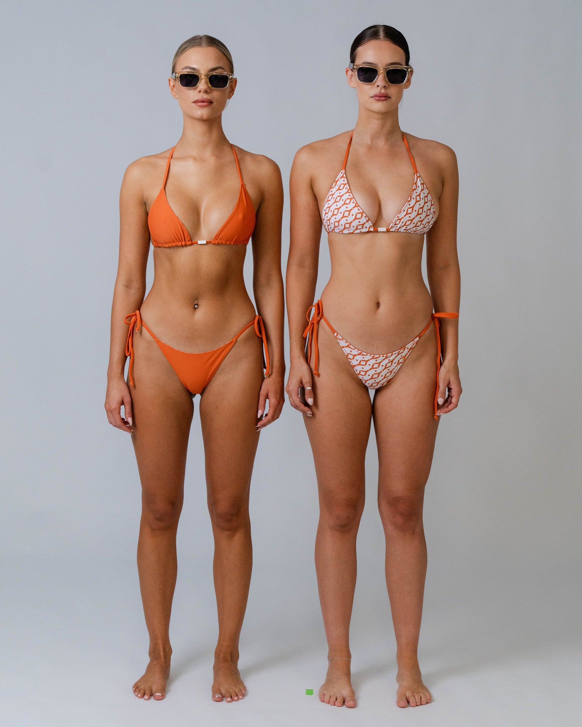 Reversible Y. Print Tie Side Bottom - Burnt Orange