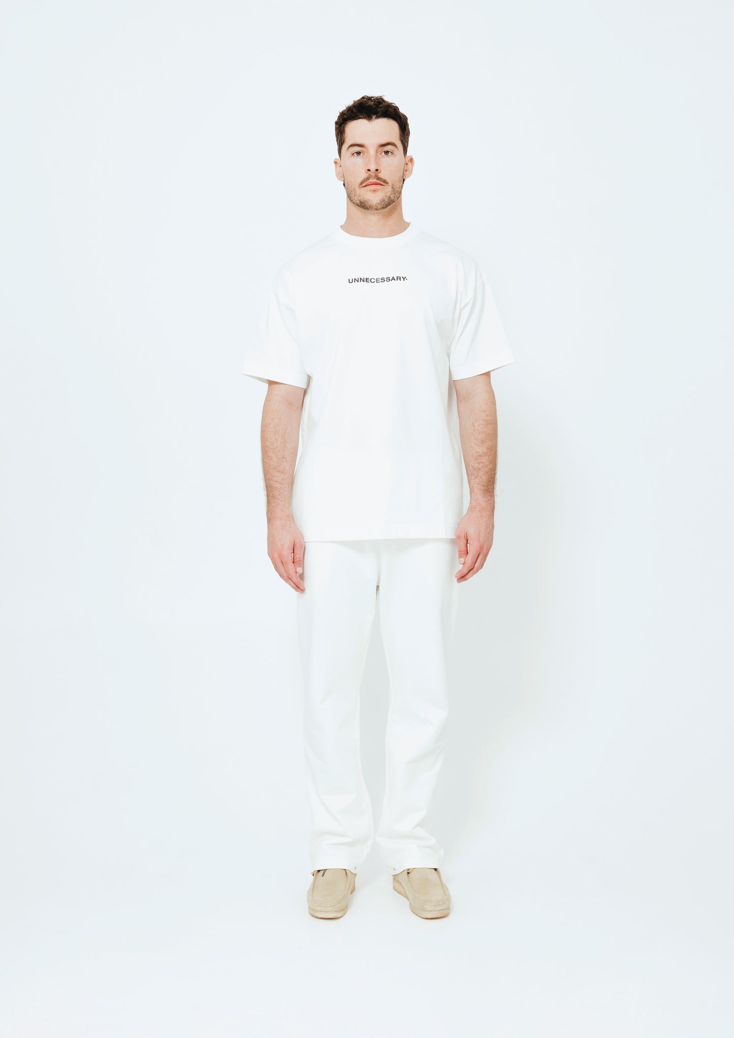 UNNECESSARY Logo T-Shirt | Bone White