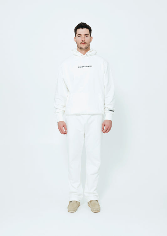 UNNECESSARY Logo Hoodie | Bone White