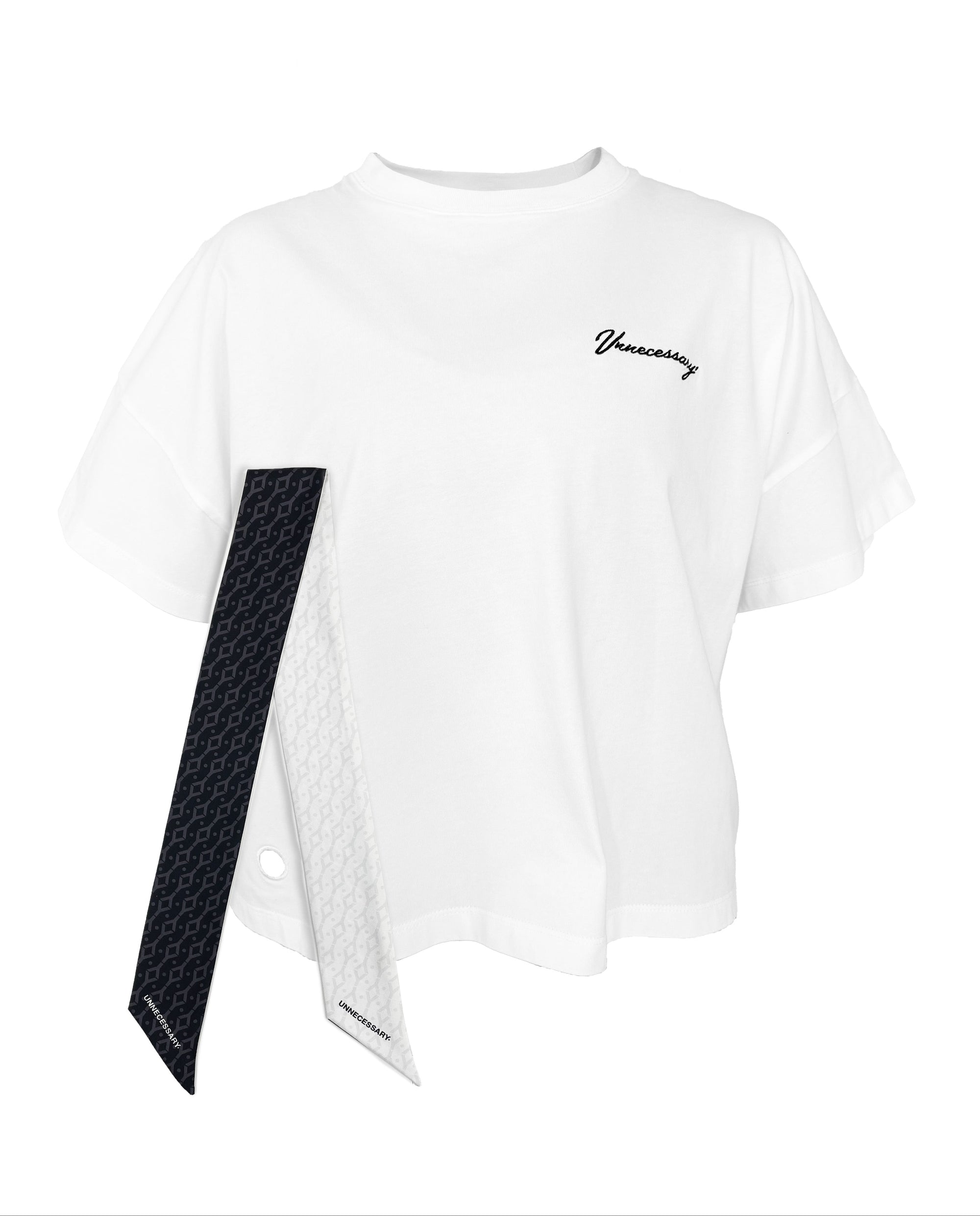 WHITE BOX CUT T-SHIRT + TWILLY