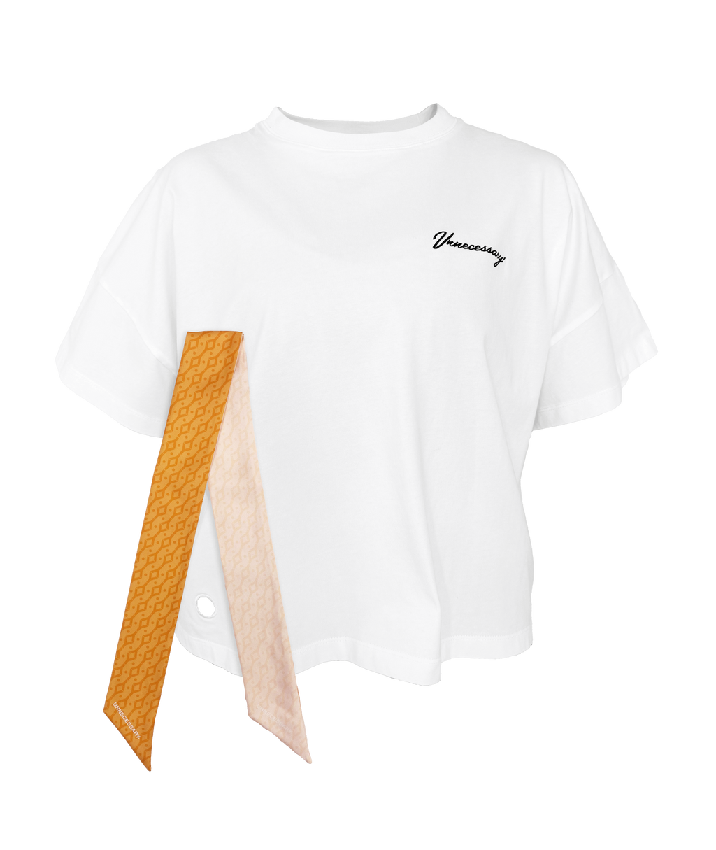 WHITE BOX CUT T-SHIRT + TWILLY